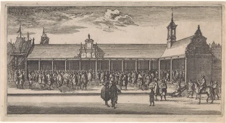 Vista de la Bolsa de Valores de Rotterdam Postal (título de la serie)