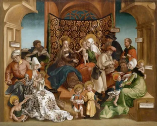 La Sagrada Parentela - Pintura de Jorg Breu, el Joven (1510-1547) - Colección privada