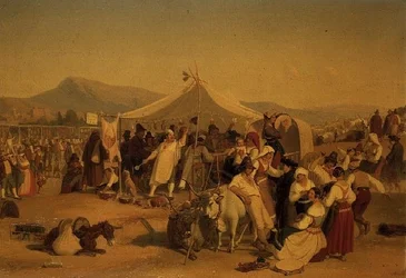 Una feria en la Campagna romana