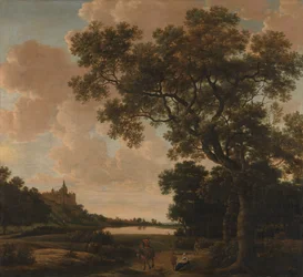 Paisaje con el Schwanenburg, Cleves