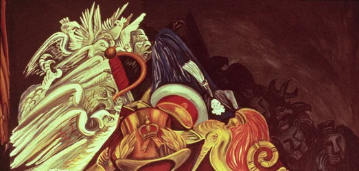 Panel decorativo, de La Epopeya de la Civilización Americana