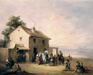 Posada rural. Pintura de José Elbo (1804-1844)