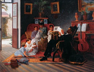 Escena de la Familia de Adolfo Pinto