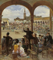 Un pase en la plaza de toros