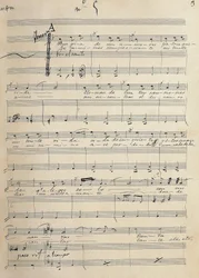 Manuscrito original de la romanza para tenor de la zarzuela "Alma de Dios", de José Serrano (1873-1941)