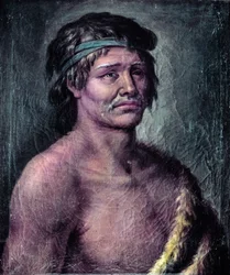 Retrato de un indio de la Patagonia, Dibujo realizado durante la expedición de Alessandro Malaspina en América del Sur, c. 1791 (dibujo)