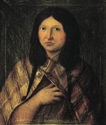 Retrato de una india de la Patagonia, Dibujo realizado durante la expedición de Alessandro Malaspina a América del Sur c. 1791 (dibujo)