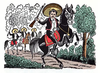 La Revolución Mexicana (1910-1920) (Xilografía de José Guadalupe Posada)