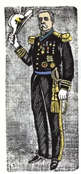 La Revolución Mexicana (1910-1920): Porfirio Díaz (1828-1915), Presidente de la República de México. Xilografía de José Guadalupe Posada (1852-1913)