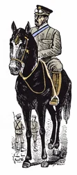 La Revolución Mexicana (1910-1920): retrato de Victoriano Huerta (1854-1916). Xilografía de José Guadalupe Posada (1852-1913)