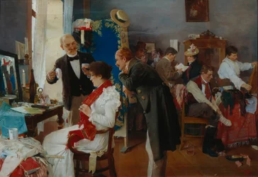 En el vestidor, finales del siglo XIX