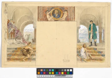 El rey de los Alpes y el misántropo (boceto para el ciclo de Ferdinand Raimund «El rey de los Alpes y el misántropo» en el castillo de Kogl, Attergau)