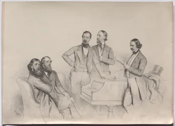 Compositores austriacos; Heinrich Proch, Franz von Suppé, Karl Binder, Anton Emil Titl, Anton Maria Storch