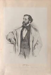 Retrato del cantante de ópera Achille De Bassini 1819-1881, 1854