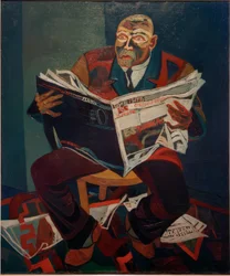 Hombre leyendo el periódico