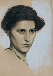 Mujer joven cara a cara