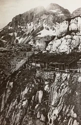 Álbum "Meine weltkriegs - Erinnerungen South-West Front (Carintia, Italia, Tirol del Sur) 31/03/1915-12/11/1918 - Josef Zohles Wien": campamento militar en la montaña
