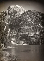 Lago Predil (o Raibl) (foto en b/n)