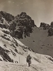 Soldado en los Alpes