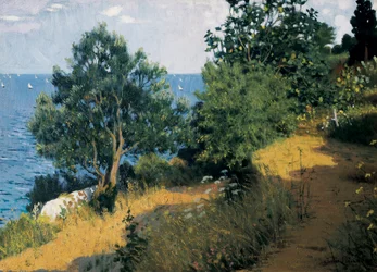 Costa de Vilassar. Pintura de Joan LLIMONA i BRUGUERA (1860-1926) Óleo sobre lienzo. Barcelona, Museo de Montserrat.