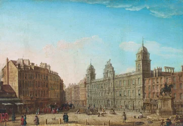 Vista de Northumberland House (Óleo sobre base impresa)