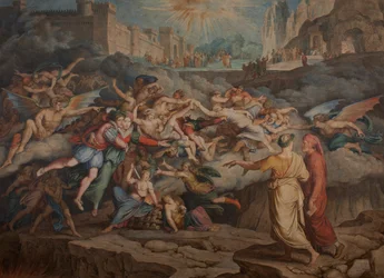 Dante y Virgilio en el segundo círculo del Infierno, 1823.