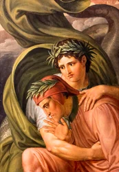 Dante y Virgilio a lomos de Gerión