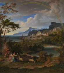Paisaje heroico con arco iris, 1824
