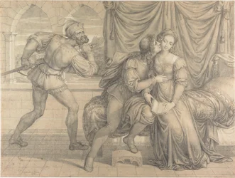 Paolo y Francesca, sorprendidos por Gianciotto Malatesta, 1809