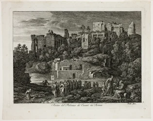 Ruinas del Palacio de los Césares en Roma, placa ocho de Die Römische Ansichten