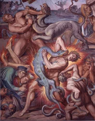 El infierno de La Divina Comedia de Dante - (detalle)