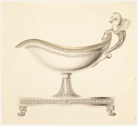 Dibujo, Alzado de un barco salsero, 1790-1825
