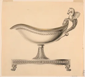 Dibujo, Alzado de un barco salsero, 1790-1825