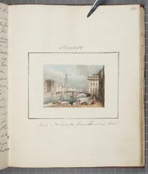 Florencia, pegado en el Diario de un viaje por Suiza e Italia de Thomas Moody, 1822