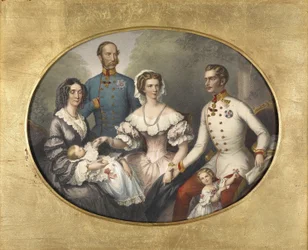 La familia del emperador de Austria, 1856
