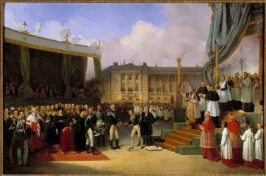 Carlos X coloca y bendice la primera piedra del monumento a la memoria de Luis XVI el 3 de mayo
