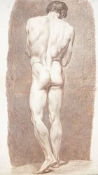 Estudio de un Desnudo Masculino, visto desde Atrás, 1774