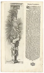 Columna decorada con una forma animal, 1604