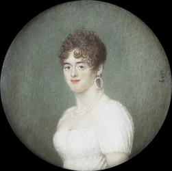 Retrato de Cornelia Pull (m. 1809). Esposa de Gerrit Jan van Houten