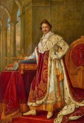 El rey Luis I de Baviera con el atuendo de coronación.