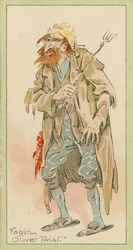 Fagin, Oliver Twist (litografía en color)