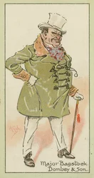 Major Bagstock, Dombey  Son (litografía en color)