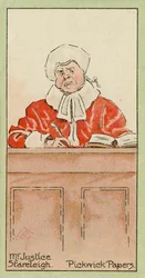 Mr Justice Stareleigh, Pickwick Papers (litografía en color)
