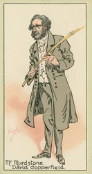 Mr Murdstone, David Copperfield (litografía en color)