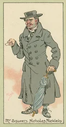 Mr Squeers, Nicholas Nickleby (litografía en color)