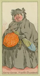 Sairey Gamp, Martin Chuzzlewit (litografía en color)