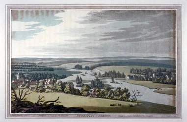 Vista de Streatley y Goring en Berkshire y Oxfordshire, 1793