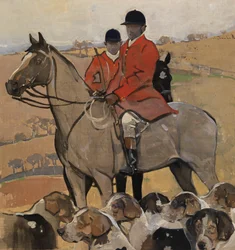 The Meet (gouache sobre lino)