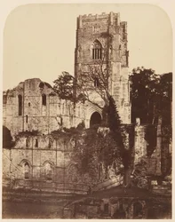 Abadía de Fountains. La Iglesia y la Sala Capitular, 1850s