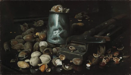 Naturaleza Muerta con Lata de Hojalata y Nueces